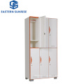 Classic Style Strong Structure 6 Door Cloth Laundry Metal Lockers